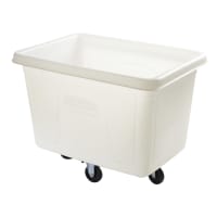 Rubbermaid FG461400 WHT 1/2 cu yd Trash Cart w/ 500 lb Capacity, White