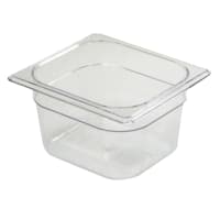 Rubbermaid FG105P00CLR 4"D Sixth Size Food Pan - Non-Stick