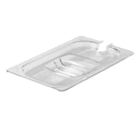 Rubbermaid FG114P86CLR Cold Food Pan Cover - Notched, 1/4 Size, Clear Poly