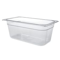Rubbermaid FG117P00CLR 4"D Third Size Food Pan - Nonstick