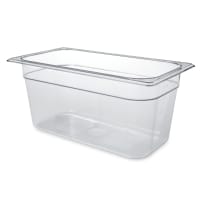 Rubbermaid FG118P00CLR 6"D Third Size Food Pan - Non-Stick