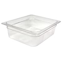 Rubbermaid FG124P00CLR 4"D Half Size Food Pan - Nonstick