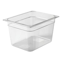 Rubbermaid FG126P00CLR 8"D Half Size Food Pan - Non-Stick
