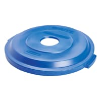 Rubbermaid 1788376 Round Recycling Trash Can Lid - Plastic, Blue