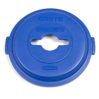 Rubbermaid 1788380 Round Recycling Trash Can Lid - Plastic, Blue