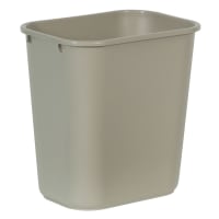 Rubbermaid FG295600BEIG 28 1/8 qt Rectangle Waste Basket - Plastic, Beige