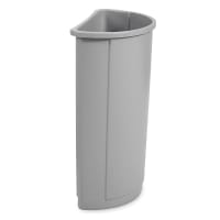 Rubbermaid FG352000GRAY 21 gallon Commercial Trash Can - Plastic, Half Round