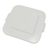 Rubbermaid FG352700WHT Square Flat Trash Can Lid - Plastic, White