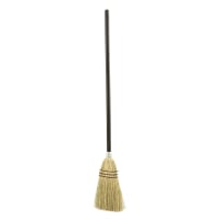 Rubbermaid FG637300BRN 38"L Lobby Broom w/ Straight Corn Bristles & Brown Handle
