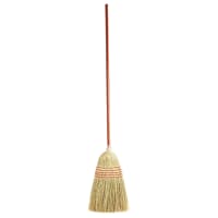 Rubbermaid FG638100RED 57"L Indoor Outdoor Broom w/ Straight Corn Bristles &amp; Stained Handle