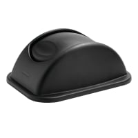 Rubbermaid FG306600BLA Rectangle Swing Top Trash Can Lid - Plastic, Black