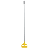 Rubbermaid FGH136000000 60" Invader Wet Mop Handle - 1" Headbands, Vinyl/Yellow