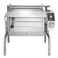 Groen BPM-40GC 40 gal. Tilt Skillet - Open Leg Base, Polished Pan, Measurement Marks, Natural Gas