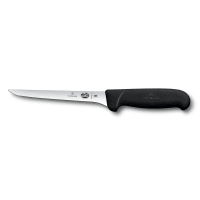 Victorinox 5.6403.15 Straight Narrow Boning Knife w/ 6" Stiff Blade, High Carbon Steel, Black Handle
