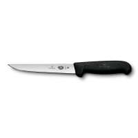 Victorinox 5.6003.15 Straight Heavy Boning Knife w/ 6" Stiff Blade, High Carbon Steel, Black Handle