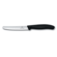 Victorinox 47503 Wavy Steak Knife w/ 4 1/2" Blade, Black Polypropylene Handle