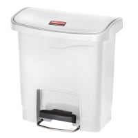 Rubbermaid 1883554 4 gal Rectangle Plastic Step Trash Can, 14 13/16"L x 9 2/32" W x 15...