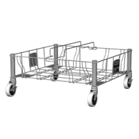 Rubbermaid 1956191 Square Metal Trash Can Dolly w/ Flat Center &amp; 200 lb Capacity