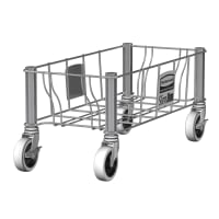 Rubbermaid 1968468 Rectangular Metal Trash Can Dolly w/ Flat Center & 100 lb Capacity