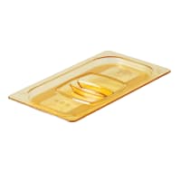 Rubbermaid FG214P00AMBR Hot Food Pan Cover - 1/4 Size, Amber