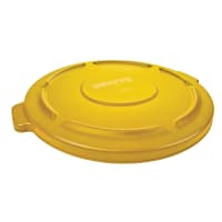 Rubbermaid FG264560YEL Round Flat Top Trash Can Lid - Plastic, Yellow