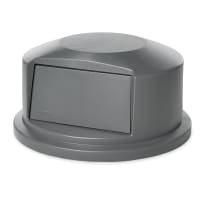 Rubbermaid FG264788GRAY Round Dome Trash Can Lid - Plastic, Gray
