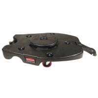 Rubbermaid FG265100BLA Round Plastic Trash Can Dolly w/ Raised Center &amp; 250 lb Capacity