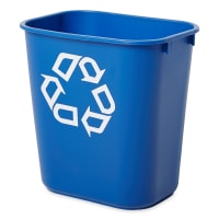 Rubbermaid FG295573BLUE 3 2/5 gal Multiple Material Recycle Bin - Indoor