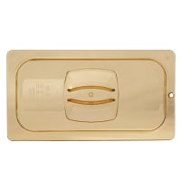 Rubbermaid FG221P23AMBR Hot Food Pan Cover - 1/3 Size, Amber