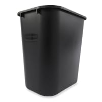 Rubbermaid FG295600BLA 28 1/8 qt Rectangle Waste Basket - Plastic