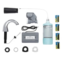 Rubbermaid FG500394 800 ml One Shot Soap Starter Kit - Chrome/Black