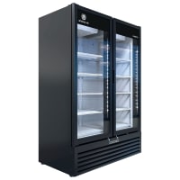 Beverage-Air MT53-1B 54 1/4" Marketeer™ Two Section Glass Door Merchandiser - (2) Left/Right Hinge Doors, Black, 115v