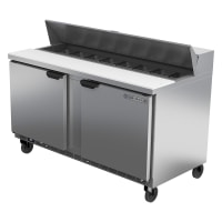 Beverage-Air SPE60HC-16 60" Hydrocarbon Series Sandwich/Salad Prep Table w/ Refrigerated Bas...