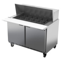 Beverage-Air SPE48HC-18M 48" Hydrocarbon Series Mega Top Sandwich/Salad Prep Table w/ Refrig...
