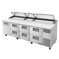 True TPP-AT-119D-6-HC 119" TPPAT Series Pizza Prep Table w/ Refrigerated Base, 115v