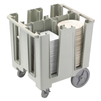 Cambro DCS1125480 30 1/2" Mobile Dish Caddy w/ (4) Columns - Plastic, Speckled Gray