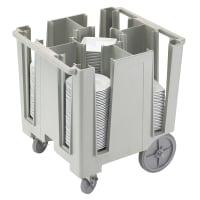 Cambro DCS950480 30 1/2" Mobile Dish Caddy w/ (5) Columns - Plastic, Speckled Gray