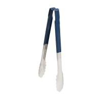 Vollrath 4781230 12"L Stainless Steel Utility Tongs - Blue