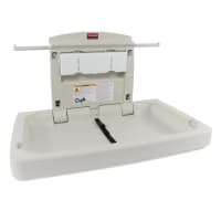 Rubbermaid FG781888LPLAT Horizontal Wall-Mounted Changing Station - Plastic, Platinum