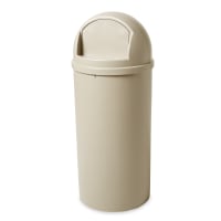 Rubbermaid FG816088BEIG 15 gal Indoor Decorative Trash Can - Plastic, Beige