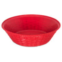 Carlisle 9" Round Bread Basket - Polypropylene, Red (652405)