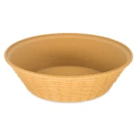 Carlisle 9" Round Bread Basket - Polypropylene, Straw (652467)