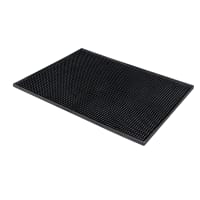 Vollrath 2331-99 Rectangular Bar Mat - 18" x 12", Rubber, Black