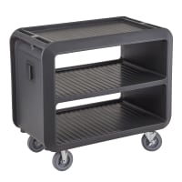 Cambro SC337615 41 1/2" Beverage Service Cart, 23 4/5"D x 37 1/10" H, Charcoal Gra...