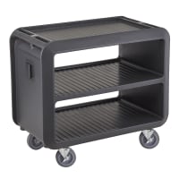 Cambro SC337S615 41 1/2" Beverage Service Cart, 23 4/5"D x 37 1/10" H, Charcoal Gr...