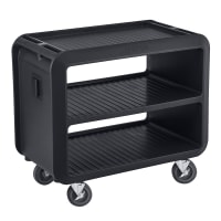 Cambro SC337S110 41 1/2" Beverage Service Cart, 23 4/5"D x 37 1/10" H, Black
