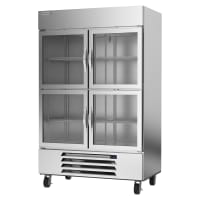 Beverage-Air HBR49HC-1-HG 52" Two Section Reach In Refrigerator, (4) Left/Right Hinge Glass...