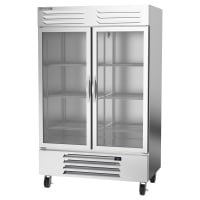 Beverage-Air RB49HC-1G 52" Two Section Reach In Refrigerator, (2) Left/Right Hinge Glass Doors, 115v