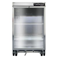 Continental BB24NGD 24" Bar Refrigerator - (1) Swinging Glass Door, Black, 115v
