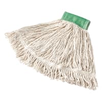 Rubbermaid FGD25206WH00 Medium Super Stitch Mop Head - 4 Ply Cotton/Synthetic, 5" Headband, White